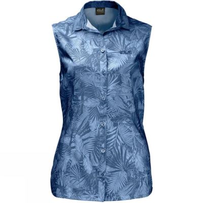 Camisa Jack Wolfskin Sonora Jungle Sleeveless Mujer Azules - Chile QIB021897